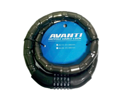 Велосипедний замок Avanti AGL-712 (22 x 1000 mm) Кодовий, броньований