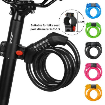 Замок кодовий EsLNF Anti-Theft 12 х 120 мм (різні кольори)