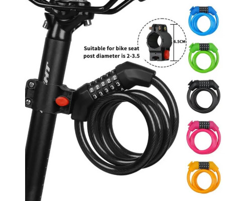 Замок кодовий EsLNF Anti-Theft 12 х 120 мм (різні кольори)