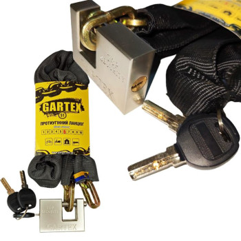 Велозамок GARTEX S1 1200 х 6 мм (тип-003)